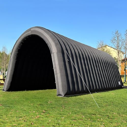 GR8FUN 24x10x10FT Inflatable Sports Tunnel Entrance Black with Blower, Event Giant Inflatable Tunnel Tent for Team Intros, Business Promotion, Trade Shows, Advertising & Exhibitions