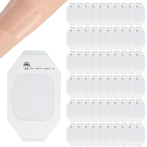 60 Pezzi Medicazione Trasparente Ed Impermeabile,6 × 7 CM Autoadesivi Cerotti Trasparenti,Cerotti Impermeabili Post Operatorio,Fissaggio Forte Sterili E Traspiranti