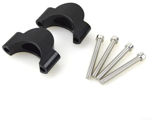 Risveglio Distanziale per manubrio della bicicletta in lega di alluminio da 31,8 mm, nero, con viti M5, altezza 10 mm o 20 mm, booster pad per ciclismo a cronometro (20 mm)