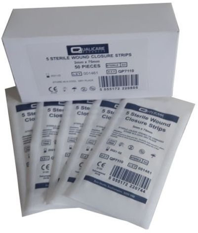 1 Box of 250 Strips Sterile Skin Closure Wound Dressing Strip Butterfly Stitches