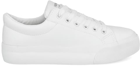 PAYMA - Chaussures de Sport Sneakers Baskets pour Femme. Plateforme. Tennis de Sport, Décontracté et Marcher. Fermeture à Lacets. Intérieur Matelassé. Eco Print Floral, Etoile et Blanc