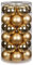 Inge Glas Weihnachtskugeln | Schöne Christbaumkugeln aus Glas | 30 Kugeln in Dose | Christbaumschmuck Weihnachtsbaumschmuck Weihnachtsbaumkugeln (Brokatgold | Gold Glanz/matt)