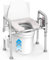 Agrish Raised Toilet Seat with Handles - FSA/HSA Eligible Cozy Padded Elevated Medical Toilet Seat Risers for Seniors, 350lb Adjustable Handicap Toilet Riser - Gray