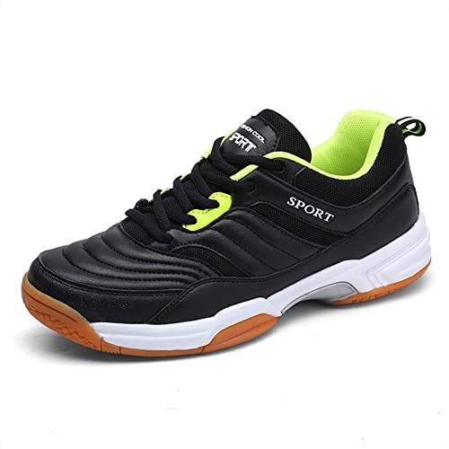 Uomo Running Basket Sneakers Scarpe Sportive Antiscivolo Resistente Antiusura Scarpe da Tennis Scarpe da Badminton Training,Nero,42EU