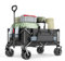 Tanniws 200L Garden Trolley on Wheels Beach Wagon with Adjustable Handle Heavy Duty Foldable Hand Truck, Large Capacity for Camping Outdoor Picnic Beach Folding trolley (black)