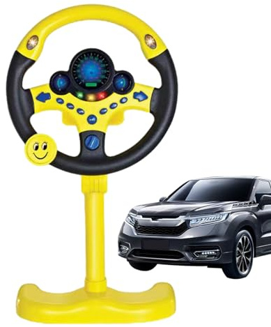 Simulatore Di Guida Giocattolo 1/4 Pezzi - Controller Di Guida Portatile Simulato | Con Suoni E Musica Divertenti | Volante Per Giochi Di Ruolo Per Bambini | Primi Regali Educativi Per Bambini