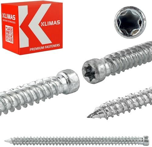 wkret-met Tornillos para marcos de ventanas, tornillos de pared, cabeza cilíndrica TX (7,5 x 132 mm, 100 unidades, cabeza cilíndrica)