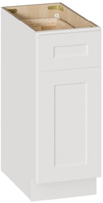 VINYLNVINE White Shaker Base Cabinet - Ready to Assemble, Ideal for Kitchen, Laundry,and Bathroom Storage- Different Size for Options (12 Wx34.5 Hx24 D)