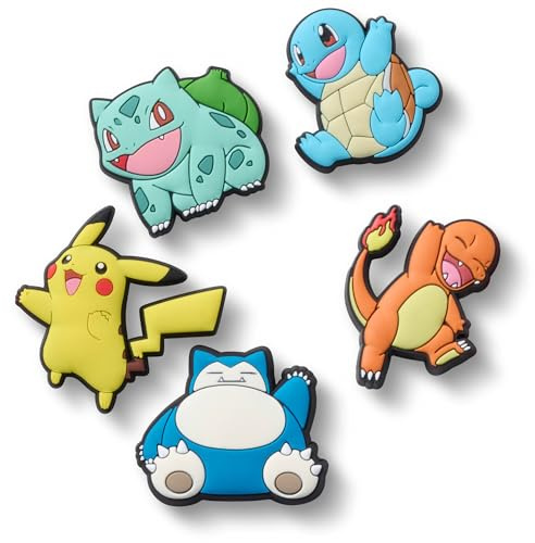 Crocs Pokemon Combo 5 Pack, Encantos para Zapatos Unisex Adulto, Multicolor, Talla única