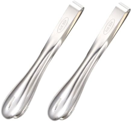 GRIRIW 2Pezzi Pinze Acciaio Inossidabile Da Per Bbq Pratici Per Steak e Grill Clip Per Resistente e Facile Da Usare