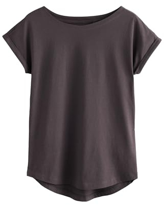 NEXT Femme T-Shirt à Mancherons Marron Chocolat M