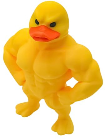 Ente Statue Muskel Ente Ornament Lustige Desktop Dekoration für Zuhause Ideal für Wohnzimmer Regale Eingang Arbeitsplatz Reise Tisch Geburtstagsgeschenk für Freunde und Familie