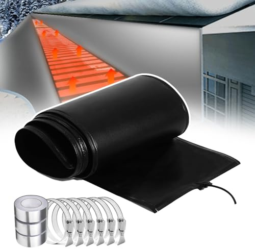agreilduite Heated Snow Melting Mats,2.4x 24.9ft PVC Flexible Roof Heat Tape, Outdoor Snow And Ice Melting Mats For Roof Curved Gutters/Downspouts,50℃/122℉,Additional Fixing Accessories,75cm/2.4ft