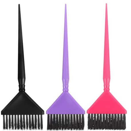 Cabilock Juego de 3 Brochas para Teñir el Cabello Cerdas Flexibles Herramienta Profesional para Salón de Belleza y Uso Doméstico Aplicación Precisa de Tintes y Color Color Aleatorio