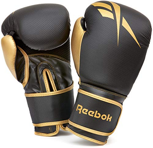 Reebok 16 Oz Boxhandschuh, Gold/Schwarz, 16oz