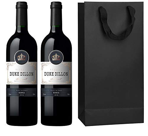IPENNY 10 Stück Flaschentüten für 2 Flaschen Geschenktüten für Wein mit Henkel 17 * 9 * 35 CM Kraftpapier Weintragetüten Flaschenbeutel Papierbeutel Papiertüten