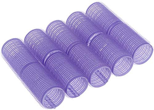 10 bigodini autoaderenti per capelli, bigodini da parrucchiere, per acconciature fai da te o parrucchiere (32 mm, viola)