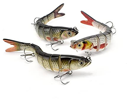 ods lure fiskbete för bas 8 segment multibadkläder långsamt sjunkande bete kit med fiskekrokar