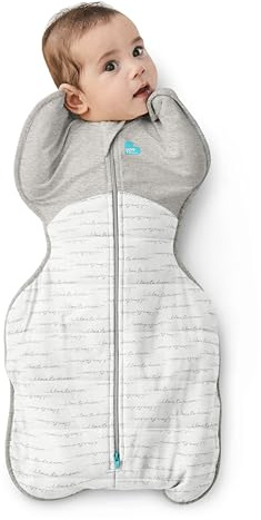Love To Dream™ Swaddle UP™, Small 3.5-6 kg - White Dreamer | Snug Fit, Supports Healthy Sleep Routine | 2.5 Tog Ideal for Winter & Autumn (16–20°C) | Machine Washable Cotton & Double Zip