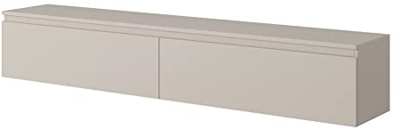 Selsey SENEY - TV-Tisch, TV-Hängeboard, Graubeige, 175 cm, Beige