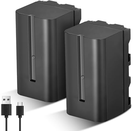 Soonpho 2-Pack Akku NP-F750 Ersatzakku 2 Stück Battery für Sony NP-F970 F960 F950 F770 F750 F570 F550 Kompatibel Godox VILTROX Neewer Camcorder/Monitor/Kamera
