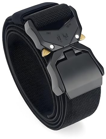 HW Zone Belt Tactical Belt, Military Hiking Rigger 3.8 cm (1.5) width Nylon Web Work Belt with Heavy Duty Quick Release Buckle