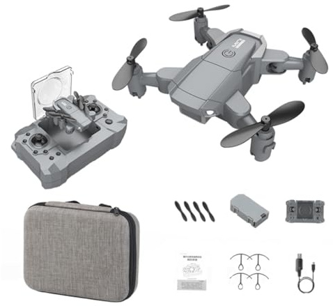 SUPVOX Mini Drone Pieghevole Rc 4k Telecamera Hd 500w, Quadricottero Compatto Bracci Richiudibili, Ritorno Con Un Tocco, Per Fotografia Aerea e Riprese Da Viaggio