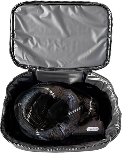 Maxxcovers Schlosstasche/Praktische Transporttasche für Kettenschlösser, Bügelschlösser & Fahrradschlösser - 30 x 20 x 10 cm - Schwarz
