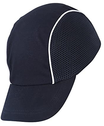 POENVFPO Gorra de Béisbol Casco Ligero con Tira Reflectante para Mayor Seguridad en Entornos Industriales, Material ABS Ajustable, Talla única
