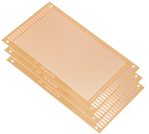 uxcell Placa de circuito impreso de papel universal de una sola cara para soldadura, color marrón