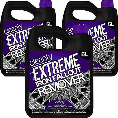Cleenly Iron Fallout Contamination Remover/Wheel Cleaner (15 Litres) - Safe For All Alloy Wheels, Paintwork, Mirrors, Glass and more