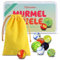 Kleintober Premium Murmeln I Glasmurmeln I Murmelspiel in Metalldose I Murmeln Kinder I mit Anleitung für Spiele und Transportbeutel I Murmel Klassiker, teils handgemacht I Kinder Geschenke