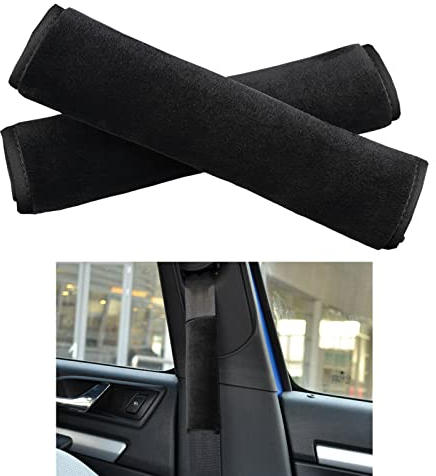 Auto-Sicherheitsgurtschutz, 2-Teiliger auto gurtpolster, Abnehmbarer autogurt polster, Nacken-/Schulterschutz, Geeignet FüR Erwachsene Und Kinder (Schwarz)