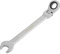 DAKCOS Chiave a cricchetto combinata 13 mm - Chiave a cricchetto metrica ad anello aperta con snodo in CR-V con finitura cromata opaca