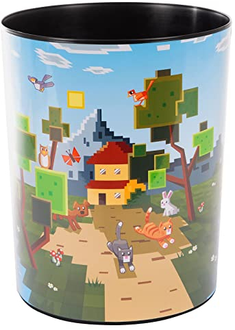 goldbuch 82 124 papperskorg 'My Game' papperskorg med en diameter på 25 cm och en höjd av 30 cm, behållare 12 liters kapacitet, pappersbehållare motiv mitt spel