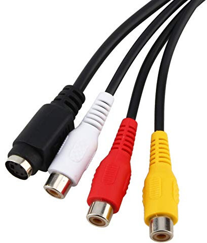 GOWENIC Câble Convertisseur Adaptateur VGA SVGA vers S Vidéo AV TV pour Ordinateur Portable