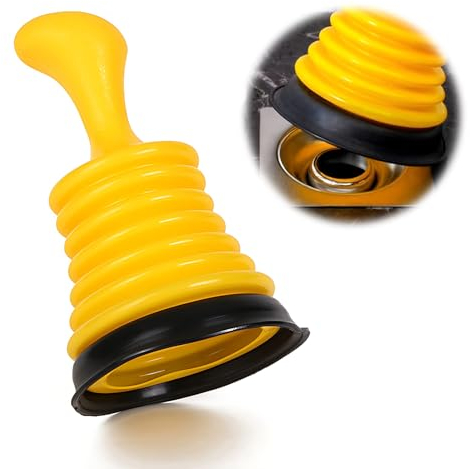 Saugglocke Klein Pömpel Abfluss 18cm Pümpel Saugglocke Plunger Sink Maximale Saugkraft Saugglocke für Waschbecken Spül und Abflusskolben Pömpel Pümpel Badewanne für Bad Küche Dusche Toilette