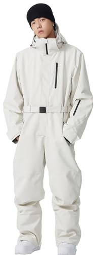 SnowElve Women's One Piece Ski Suit Waterproof Insulated Snowboard Snow Suit Winter Outdoor Snowsuit(T2371,WT,l)