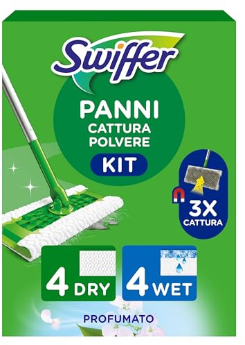 Swiffer Starter Kit Catturapolvere e Lavapavimenti, Legno.