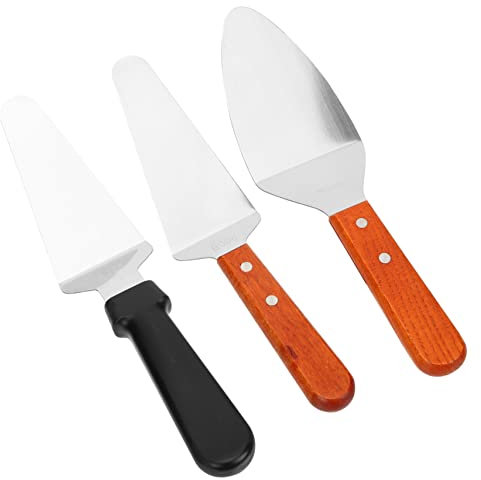 UTHCLO 3piezas Espátulas Inoxidable para Panqueques Pizza Bistec Mango Ergonómico Fácil De Limpiar