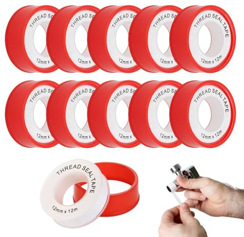 TAGMEIU 10 Pack Plumbers Tape Spool for Leak-Free Sealing