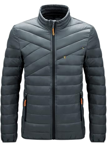 Peuignao Doudoune Homme Veste Doudoune Duvet Plume Fine Veste Matelassée Puffer Jacket Quilted Jacket Blouson Matelassé Homme Hiver Chaud Courte Mi Saison Grande Taille Voyage Randonnée Oversize
