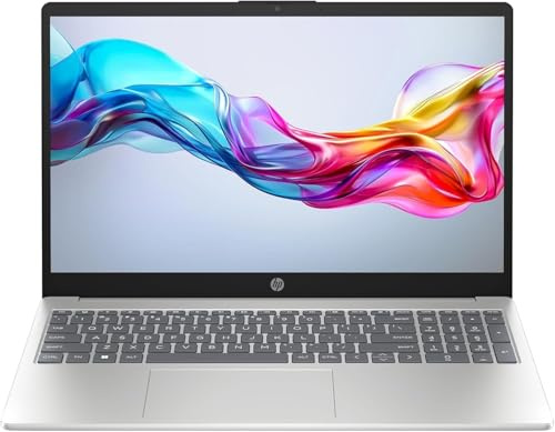 HP Laptop 15-fd0020sl, PC Portatile 15, Display FHD, Notebook, (Intel Core 5 120U, RAM 16GB, SSD 512GB, Windows 11), Computer Portatile, Uso quotidiano, Tastiera Italiana, QWERTY, Argento