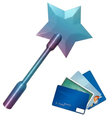 Varitas de Tarjeta de crédito, Varitas Impresa en 3D Toque para Pagar, Wand mágicas de Estrellas, Regalo para Niños, Adultos
