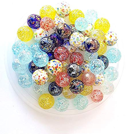 mesbilles - 55 Billes Pépites - Sac de Billes en Verre