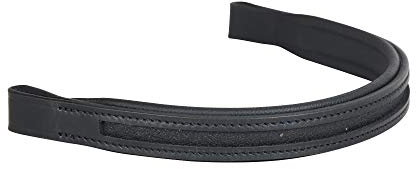 SIE Leere Leder-Stirnbänder für Pferde, gerade Form, 40,6 cm, Havanna