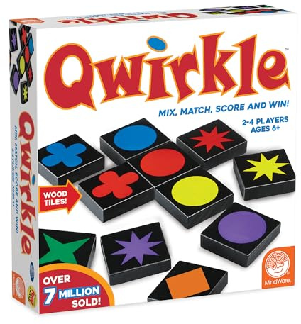 Mindware | Qwirkle UK Edition | Board Game | Ages 6+ | 2-4 Players | 45 Minutes Playing Time