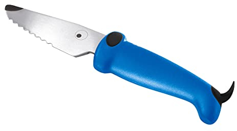 KUHN RIKON Kinderkitchen - Coltello per cani con lama seghettata, colore: blu