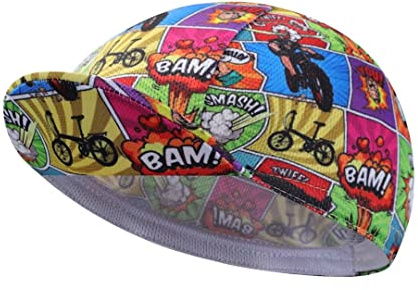 BikingBros - Cappellino divertente per ciclismo - Cappello da ciclismo in poliestere con cartone animato - Sottocasco - Fodera per casco da ciclismo traspirante e assorbimento del sudore, B6, Taglia