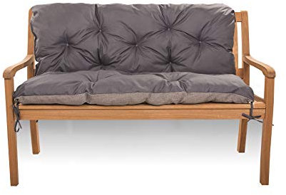 Coussin d'assise pour balancelle hollywoodienne - Coussin de banc d'extérieur - Balançoire de jardin avec dossier (100 x 50 x 50 cm, anthracite)